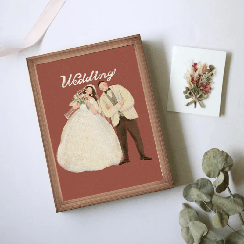 Love Story-Wedding Photo, Customize LED Illuminated Paintings Light