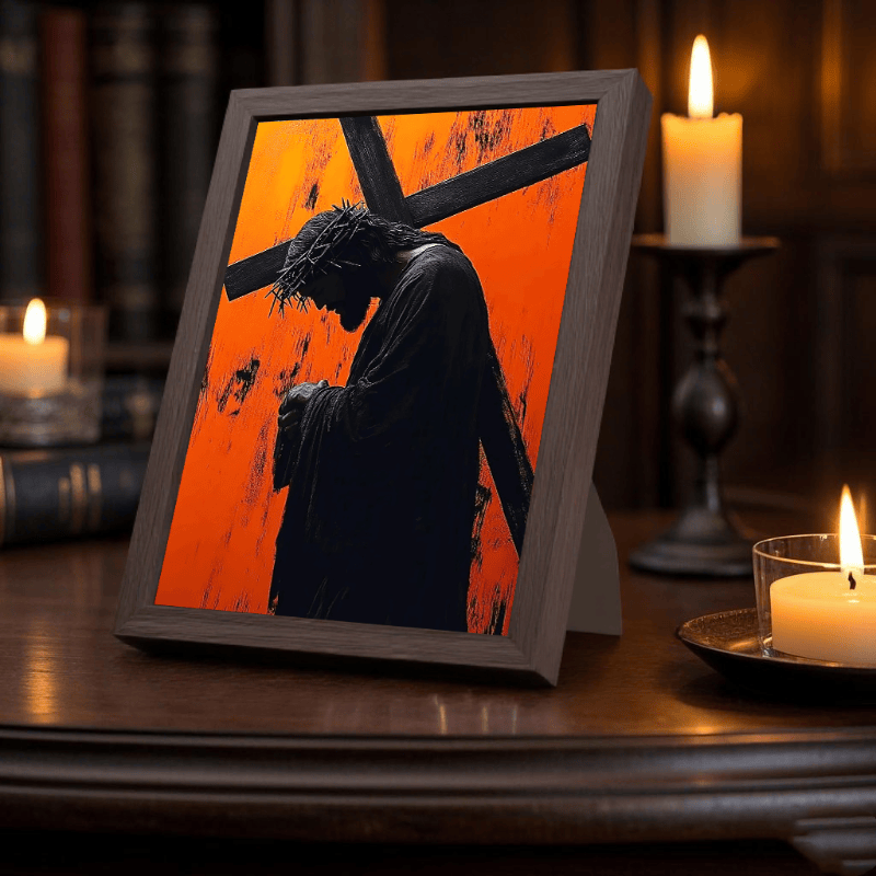 Christan-Jesus-DIY Photo, Customize LED Illuminated Paintings Light