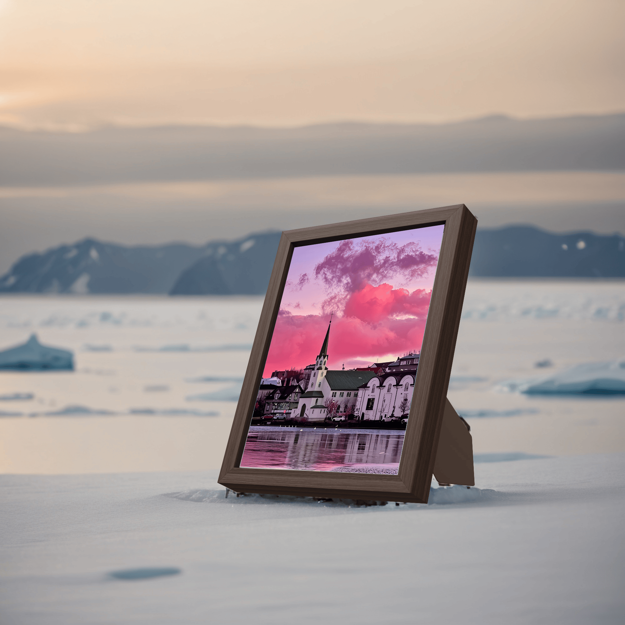 Pink Church-DIY Photo, Customize LED Illuminated Paintings Light